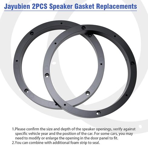 6.5 Speaker Spacer,Round Solid Car Door Speaker Rings,Universal 6 1/2 Vehicle Speakers Ring Spacers 0.69'' Depth Black Horn Gasket Mount Bracket,Vibration Rattle Blocker Seal Kit in Saudi Arabia