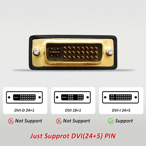 DVI إلى VGA مهائي كابلات DVI-I 24 + 5 دبوس ذكر إلى VGA أنثى محول موصل الحبل للكمبيوتر HDTV رصد العارض 30 سنتيمتر-2 قطعة in Kuwait