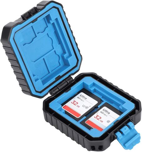 Memory Card Case, Protective Holder with Soft Pad for SD TF MSD CF Cards, Lightweight Sturdy Travel Storage in Saudi Arabia