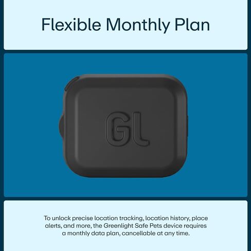 Greenlight Safe Pets - GPS Tracker for Dogs with Escape Alerts | Water Resistant Silicone Case, Safe Zone Alerts, Up to 30-Day Battery Life | Subscription Required in Saudi Arabia
