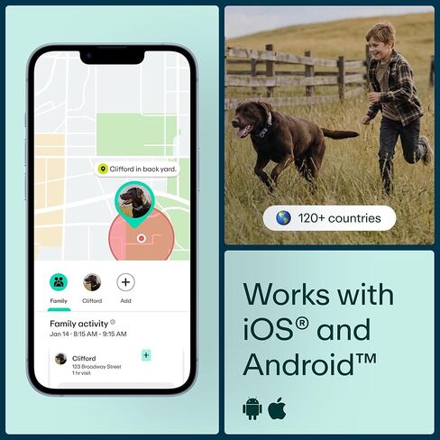 Greenlight Safe Pets - GPS Tracker for Dogs with Escape Alerts | Water Resistant Silicone Case, Safe Zone Alerts, Up to 30-Day Battery Life | Subscription Required in Saudi Arabia