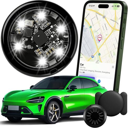 Mini GPS Tracker for Vehicles, 2026 New LED Tracking Device for Vehicles, Hidden Car GPS Tracker Device for Vehicles (iOS), Real-Time Car Tracker Device No Subscription No Monthly Fee for Car, Trucks in Saudi Arabia