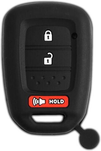 KeyGuardz دخول بدون مفتاح السيارة عن بعد مفتاح فوب غطاء خارجي من المطاط الناعم حافظة واقية لهوندا CR-V HR-V Crosstour MLBHLIK6-1T (عبوة من 2) in Saudi Arabia
