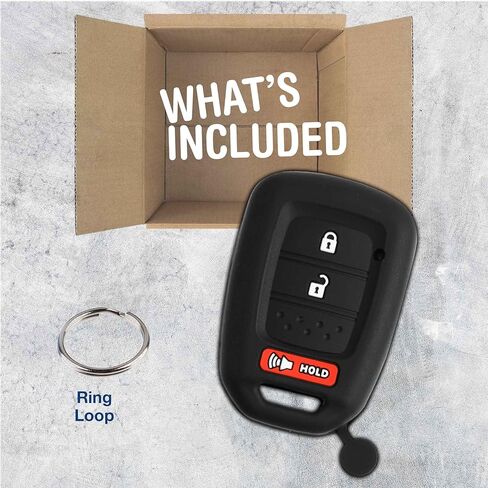 KeyGuardz دخول بدون مفتاح السيارة عن بعد مفتاح فوب غطاء خارجي من المطاط الناعم حافظة واقية لهوندا CR-V HR-V Crosstour MLBHLIK6-1T (عبوة من 2) in Saudi Arabia