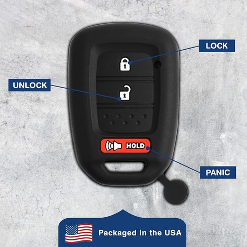 KeyGuardz دخول بدون مفتاح السيارة عن بعد مفتاح فوب غطاء خارجي من المطاط الناعم حافظة واقية لهوندا CR-V HR-V Crosstour MLBHLIK6-1T (عبوة من 2) in Saudi Arabia
