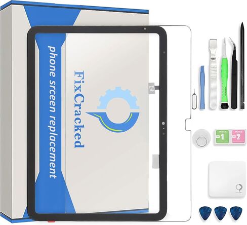 استبدال شاشة iPad 11 (الجيل الحادي عشر) (A3354/A3355/A3356)، مجموعة زجاجية محول رقمي لشاشة تعمل باللمس مقاس 10.9 بوصة مع مجموعة أدوات احترافية + واقي شاشة (ليست LCD) in Kuwait