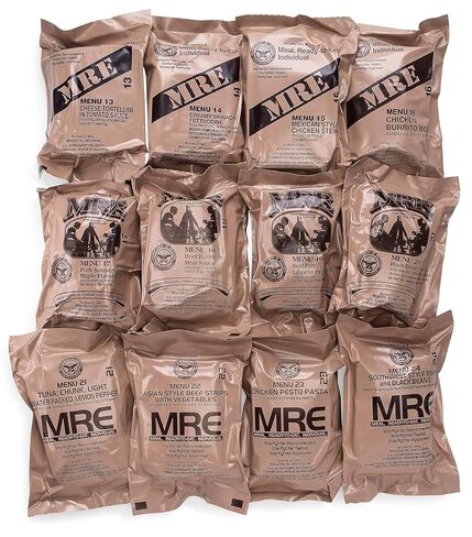 U.S. Meals Ready to Eat (Variety Pack of 12) – Nutritional Emergency Food Rations 2025 or Better - Freeze Dried Food w/Flameless Heater, Entree,& More - MRE Kit for Emergency Survival, Hunting, & More in Saudi Arabia