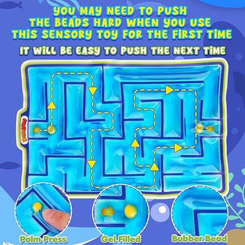 Squishy Autism Sensory Toys for Kids - Fidget Toys Sensory Tube Filled with Goo, Squishy Sensory Toys for Autistic Children, Calming Down Toys for Kids Anxiety, Christmas Goodie Bag Stuffers in Saudi Arabia