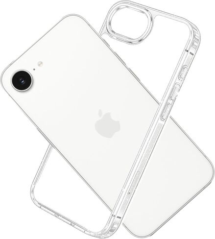 حافظة ممتصة للصدمات لهاتف iPhone 17e / 16e شفافة مع غطاء كاميرا، متوافقة مع MagSafe، تصميم نحيف بسيط بدون ظهر، إطار ممتص للصدمات ناعم من مادة TPU مقاوم للصدمات وتبديد حرارة ممتاز (شفاف) in Kuwait