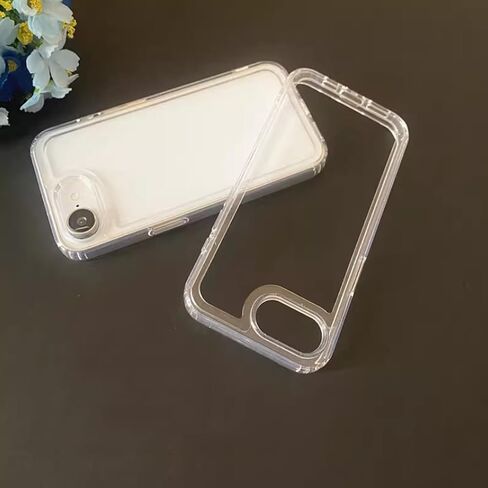 حافظة ممتصة للصدمات لهاتف iPhone 17e / 16e شفافة مع غطاء كاميرا، متوافقة مع MagSafe، تصميم نحيف بسيط بدون ظهر، إطار ممتص للصدمات ناعم من مادة TPU مقاوم للصدمات وتبديد حرارة ممتاز (شفاف) in Kuwait