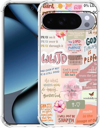 Case for Google Pixel 10/10 Pro with Christian Design,Jesus Bible Verse Collage,Clear Slim Soft TPU Bumper Phone Cover,6.3"(Christian,P10) in Saudi Arabia
