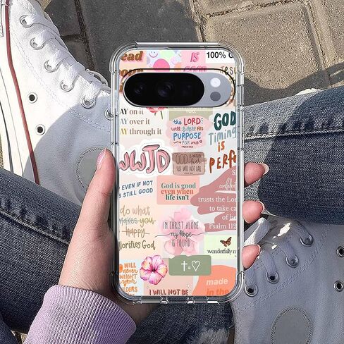 Case for Google Pixel 10/10 Pro with Christian Design,Jesus Bible Verse Collage,Clear Slim Soft TPU Bumper Phone Cover,6.3"(Christian,P10) in Saudi Arabia