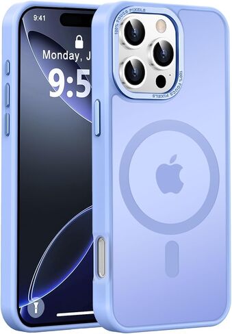 Newfuture Designed for iPhone 16 Pro Case with Magnetic [13 FT Military Drop Protection] [Compatible with Magsafe] Slim Translucent Matte Shockproof with Anti-Fingerprint Phone Case,Blue in Saudi Arabia