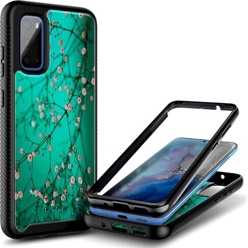 NZND Case for Samsung Galaxy S20/S20 5G, Full-Body Protective Shockproof Rugged Bumper Cover (Without Screen Protector), Support Wireless Charging, Impact Resist Case Cover -Plum Blossom in Saudi Arabia
