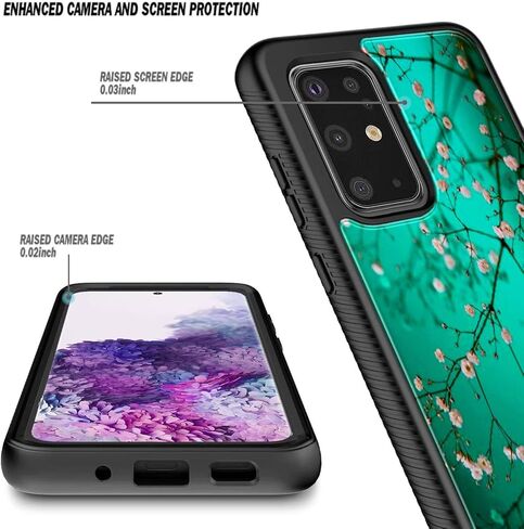 NZND Case for Samsung Galaxy S20/S20 5G, Full-Body Protective Shockproof Rugged Bumper Cover (Without Screen Protector), Support Wireless Charging, Impact Resist Case Cover -Plum Blossom in Saudi Arabia