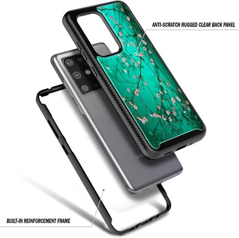 NZND Case for Samsung Galaxy S20/S20 5G, Full-Body Protective Shockproof Rugged Bumper Cover (Without Screen Protector), Support Wireless Charging, Impact Resist Case Cover -Plum Blossom in Saudi Arabia