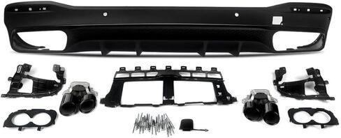 Rear Diffuser with Exhaust Tips Compatible with GLS Class X167 2019+ Line Bumper GLS450 GLS580 GLS550 in Saudi Arabia