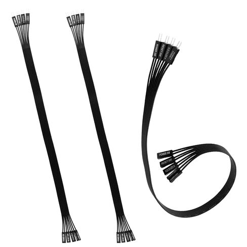 3pcs Motherboard Front Panel Extension Cables, 24AWG Flat Ribbon Front Panel Extension Connector Adapter Cord Kit Parts Accessories for HDD LED Power Button LED Computer Switch Reset in Saudi Arabia