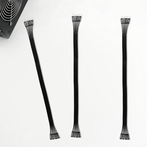 3pcs Motherboard Front Panel Extension Cables, 24AWG Flat Ribbon Front Panel Extension Connector Adapter Cord Kit Parts Accessories for HDD LED Power Button LED Computer Switch Reset in Saudi Arabia