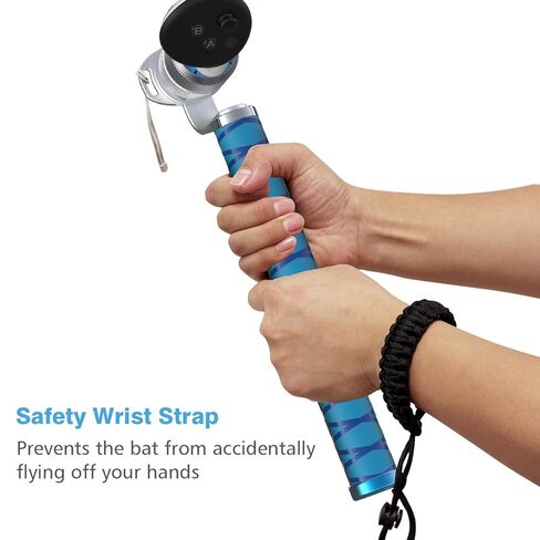VR Cricket Bat Attachment for iB Cricket - Aluminum Short Cricket Bat Handle Accessory Compatible with Meta Quest 3/3s, Q2 and Q Pro Enhance Immersive VR Game Experience- Right(Blue) in Kuwait