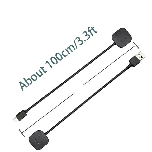 2-Pack Charger for Fitbit Sense/Sense 2 / Versa 3 / Versa 4, Magnetic Replacement Charging Cable Compatible with Fitbit Sense 1/2, USB Charging Cord for Versa 3/4 Smart Watch 【100cm / 3.3ft】 in Saudi Arabia