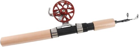 SUNGOOYUE Ice Fishing Rod Set, Portable Telescopic Fishing Pole with EVA Grip and Metal Reel, for Winter in Saudi Arabia