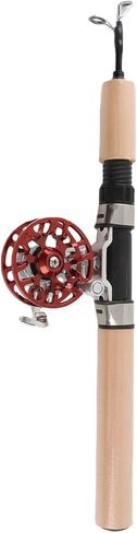 SUNGOOYUE Ice Fishing Rod Set, Portable Telescopic Fishing Pole with EVA Grip and Metal Reel, for Winter in Saudi Arabia