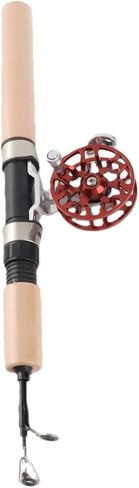 SUNGOOYUE Ice Fishing Rod Set, Portable Telescopic Fishing Pole with EVA Grip and Metal Reel, for Winter in Saudi Arabia