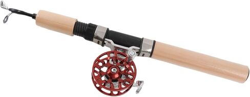 SUNGOOYUE Ice Fishing Rod Set, Portable Telescopic Fishing Pole with EVA Grip and Metal Reel, for Winter in Saudi Arabia