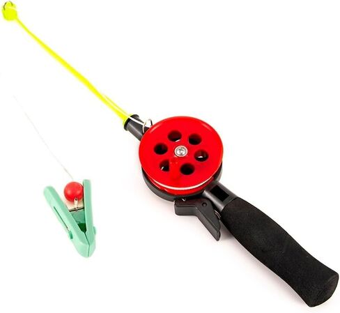 for Mini Portable Ice Fishing Rod and Reel Set with Clip for Shrimp and Crab, ABS Material, 4.5m Nylon Line, Compact Design for Outdoor Use in Saudi Arabia