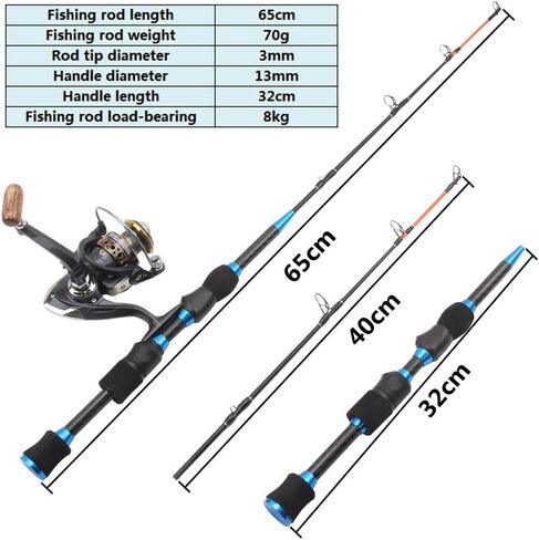 65cm Super Hard Ice Fishing Rod Big Fish Ice Fishing Winter Fishing Rod Warehouse Fishing Tackle Set in Saudi Arabia