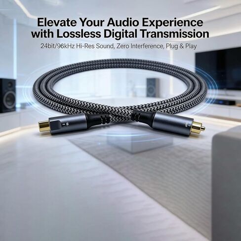 كابل صوت بصري USB-C إلى Toslink، كابل صوت رقمي أحادي الاتجاه من النوع C إلى SPDIF S/PDIF مناسب لأجهزة الكمبيوتر/أجهزة الكمبيوتر المحمولة/الهواتف المحمولة/مكبرات الصوت/مكبرات الصوت/أنظمة المسرح المنزلي (3.3FT) in Kuwait