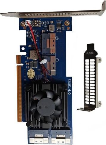 PLX8848 PCIe 4.0 x16 to Four 4 Ports SlimSAS SFF-8654 8i Switch Adapter Support 8*NVMe PEX88048 Applicable to Windows Server/Windows/linux/VMwareESX/ESXi/FreeBSD14/Ubuntu System in Saudi Arabia