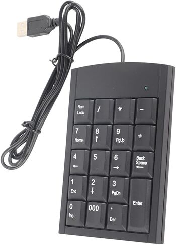 Yctze Portable Waterproof Number Side Keypad, Mini USB Numeric Keyboard Attachment for Laptop, External Mechanical Numpad for Mac and in Saudi Arabia