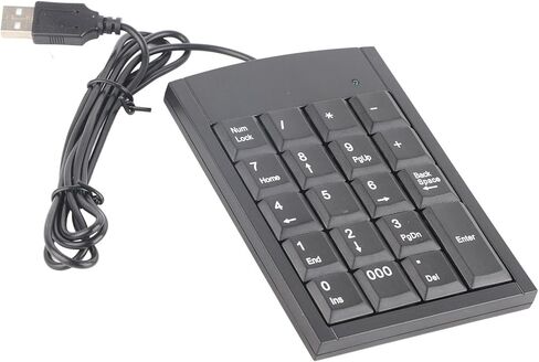 Ultra Slim USB Numeric Keypad Portable 19 Keys Number Pad Plug and Play for Laptop Desktop PC Notebook in Saudi Arabia
