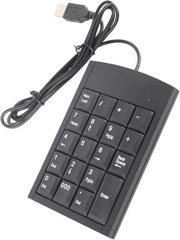 Ultra Slim USB Numeric Keypad Portable 19 Keys Number Pad Plug and Play for Laptop Desktop PC Notebook in Saudi Arabia