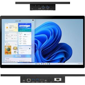 HIGOLEPC 15.6 بوصة كمبيوتر لوحي صناعي الكل في واحد، كمبيوتر Win 11 Pro مع Celeron N5095 8GB RAM 128GB ROM، 1920 * 1080 IPS Touchscreen، 4X USB 3.0، RS232، LAN، HDMI، Type-C in Kuwait