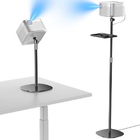 Projector Stand with Hidden Cable Management, Height Adjustable Floor Mount with 360° Rotation & 1/4" Screw, Compatible with Projector, Camera, Webcam for Home, Office & Outdoor Use (Black) in Saudi Arabia