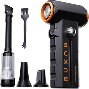 MUXNW Electric Compressed Air Duster: 8000mAh Rechargeable, 100-Speed Adjustable, 3-in-1 Cordless Dust Blower – for Keyboard, PC, Car, BBQ, Ideal Gift for Men in Saudi Arabia
