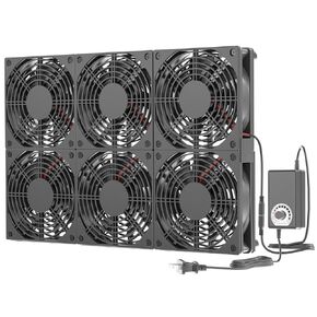 Adjustable Exhaust Fan with AC Plug for 12"-17" PC Notebook Gaming Laptop Server Rack, Greenhouse, Basement, Window Cooling or RT-AC5300 Router Ventilation in Saudi Arabia