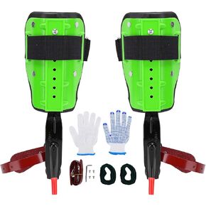 Haofy Tree Climbing Gear Cowhide PU Leather Height Adjustable Tree Climbing Spikes Set for Work Trimming Cutting Logging Spurs with Gloves in Kuwait