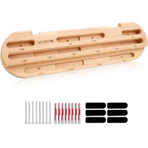 Wooden Climbing Hangboard, Training Hang Board, Rock Climbing Fingerboard with Incremental Depth Pockets for Finger & Forearm Strength, Grip Training and Pull-ups for Climbers Gift in Saudi Arabia