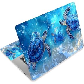 Universal Laptop Skin Sticker Decal, 15.6 Inch Laptop Vinyl Cover for 13"-15.6" Laptop, Waterproof Scratch-Resistant Protector Wrap,Reusable with Wrist Pads,Purple Butterfly Lavender Daisies in Saudi Arabia