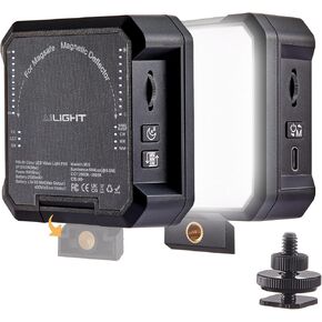ضوء فيديو LED مغناطيسي من AILIGHT، أضواء كاميرا محمولة لمنشئ المحتوى (CRI 98+ & 2500-9000K) كاميرا قابلة لإعادة الشحن بقدرة 2000 مللي أمبير في الساعة تملأ الضوء مع حامل حذاء بارد | إضاءة التصوير الفوتوغرافي - أسود in Kuwait