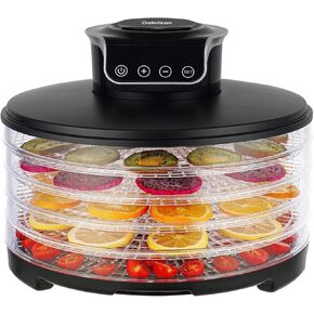 Food Dehydrator DryLite 245 – 5 Tray Adjustable, BPA-Free – 4-Hour Quick Drying, Even Heat, Easy Temp Control – Fruit, Veggie, Meat Jerky Maker (Black) in Saudi Arabia