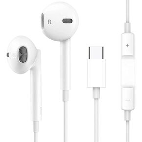 USB C Headphones for iPhone 17/17 Pro/16/16e/15 Pro Max/Plus, Type C Earbuds Wired Earphones (Microphone & Remote Control) Noise Cancelling for lPad Pro, Galaxy S23/S22/S21/Ultra Note10/20, Pixel in Saudi Arabia