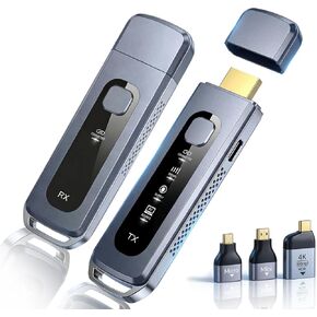 2026 Wireless HDMI Transmitter and Receiver 165FT/50M Plug & Play Wireless HDMI Extender Kit 4K Decoding 1080P@60Hz Output,Low Latency Dual-Band 5G+2.4G for Video & Audio to Projector/TV Box in Saudi Arabia
