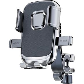 Motorcycle Phone Mount with Shock Absorber - Anti-Vibration Handlebar Phone Holder, Adjustable, Compatible with Bicycles, Scooters, ATVs, Fits 5.4-6.9 Inch Smartphones in Saudi Arabia