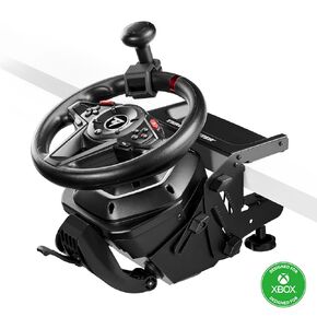 Thrustmaster T128 SimTask Farming Pack - حزمة عجلة الزراعة - PS5 والكمبيوتر الشخصي | التوصيل والتشغيل في Farming Simulator 25، وعجلة التغذية المرتدة T128 Force، وعصا التحكم FarmStick ثلاثية المحاور، وحامل مجموعة التوجيه، ومجموعة دواسات T2PM in Saudi Arabia