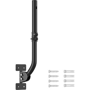 Universal Antenna Mount Pole – Duarble Weather Station Mounting Pole with 180° Pivot Base, 1" Diameter, 19.5"-28" Adjustable Length, Tool-Free J-Pipe Bracket for Outdoor, Attic, Wall, or Eave in Saudi Arabia